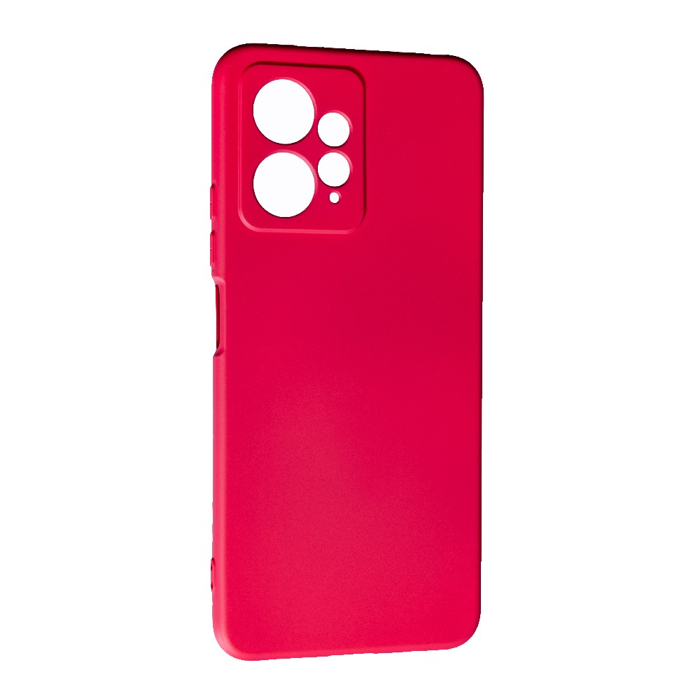 Накладка Silicone case SMTT для Xiaomi Note 12 4G (Rose red)-0
