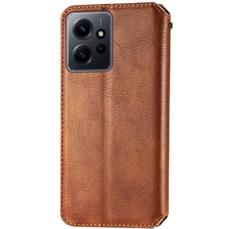 Книжка GETMAN Cubic для Xiaomi Redmi Note 12 4G коричнева-1