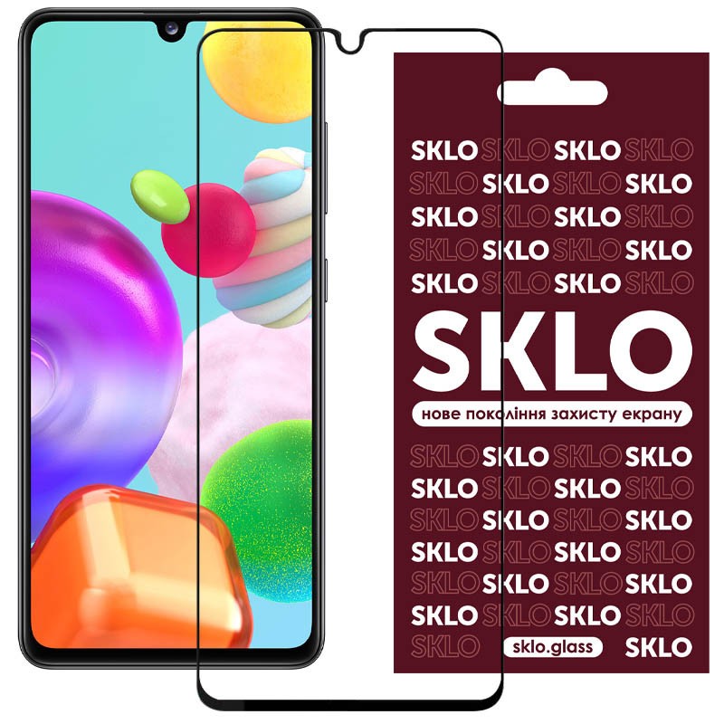 Захисне скло SKLO 5D для Xiaomi Redmi Note 12 4G/Note 12 5G/Poco X5 5G чорна рамка-0