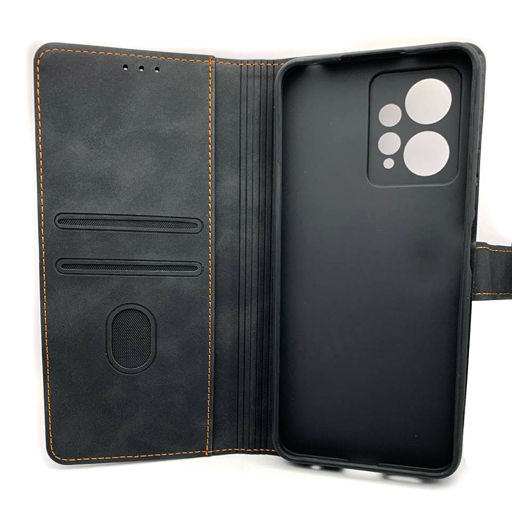 Книжка Cover Stylish Slot Matte для Xiaomi Redmi Note 12 4G (Чорна)-2