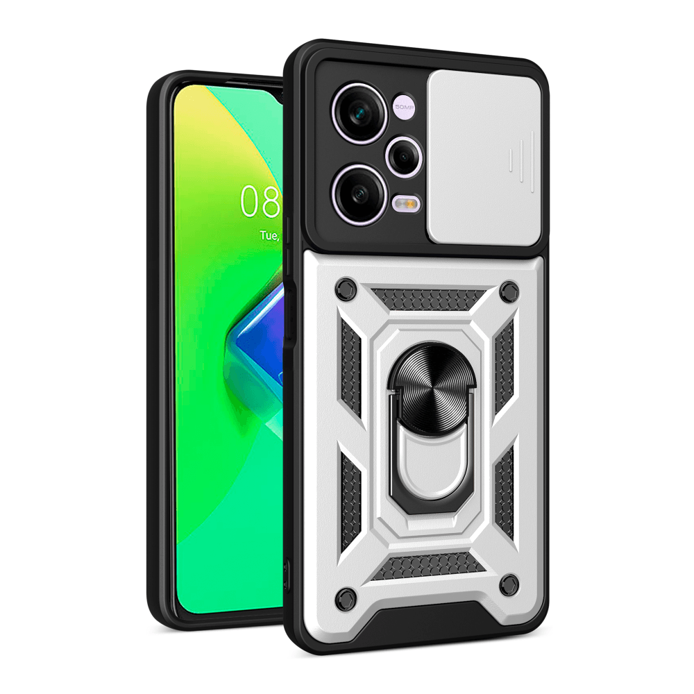 Накладка Camshield Serge Ring для Xiaomi Note 12 Pro 5G/X5 Pro 5G срібна-0