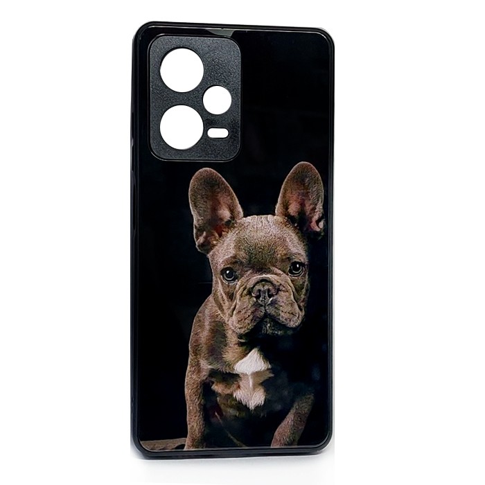 Накладка Marble Clouds для Xiaomi Note 12 5G/Poco X5 Dogs (скляний)-0
