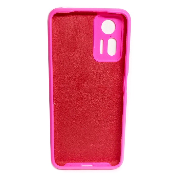 Silicone Case Full Protective No Logo для Xiaomi Note 12s (Barbie pink)-1