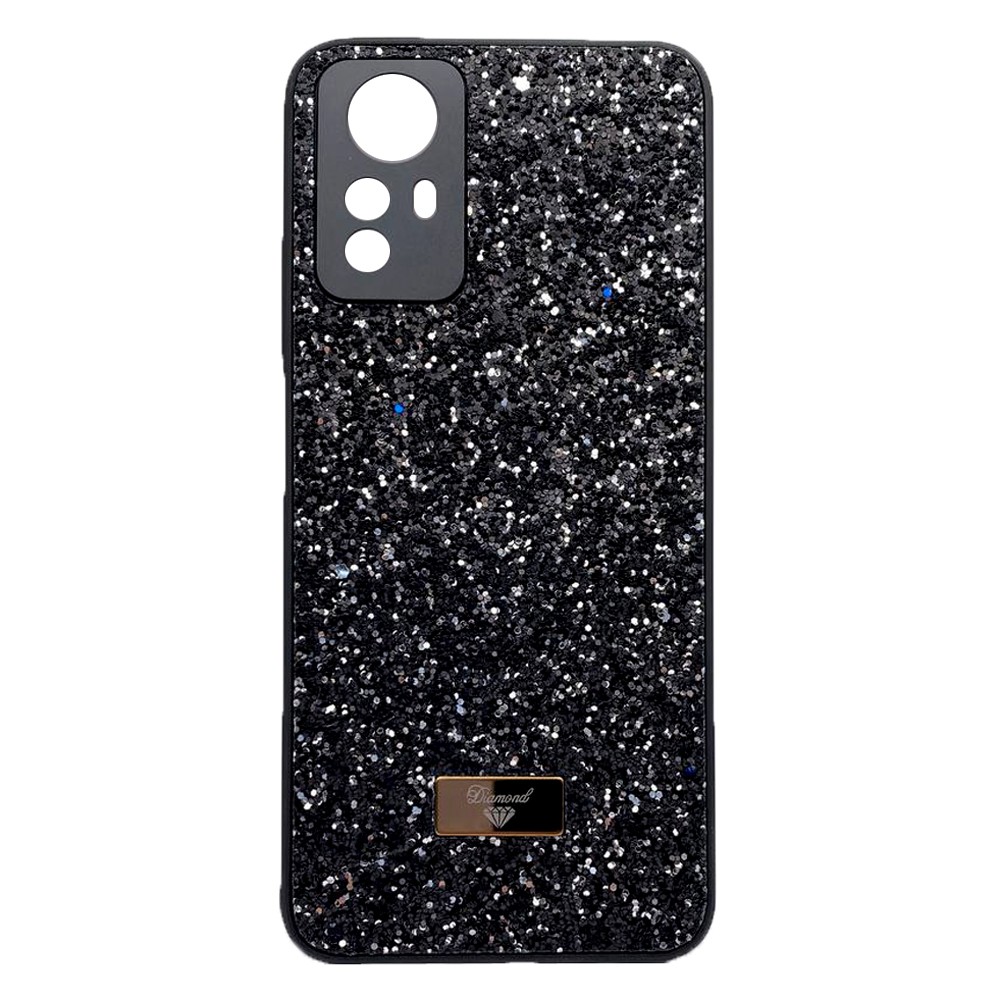 Накладка Bling Grainy Diamond Separate Camera для Xiaomi Redmi Note 12s (Чорна)-0