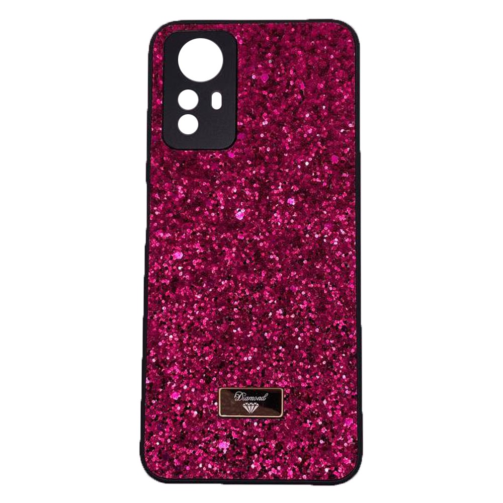 Накладка Bling Grainy Diamond Separate Camera для Xiaomi Redmi Note 12s (Малинова)-0