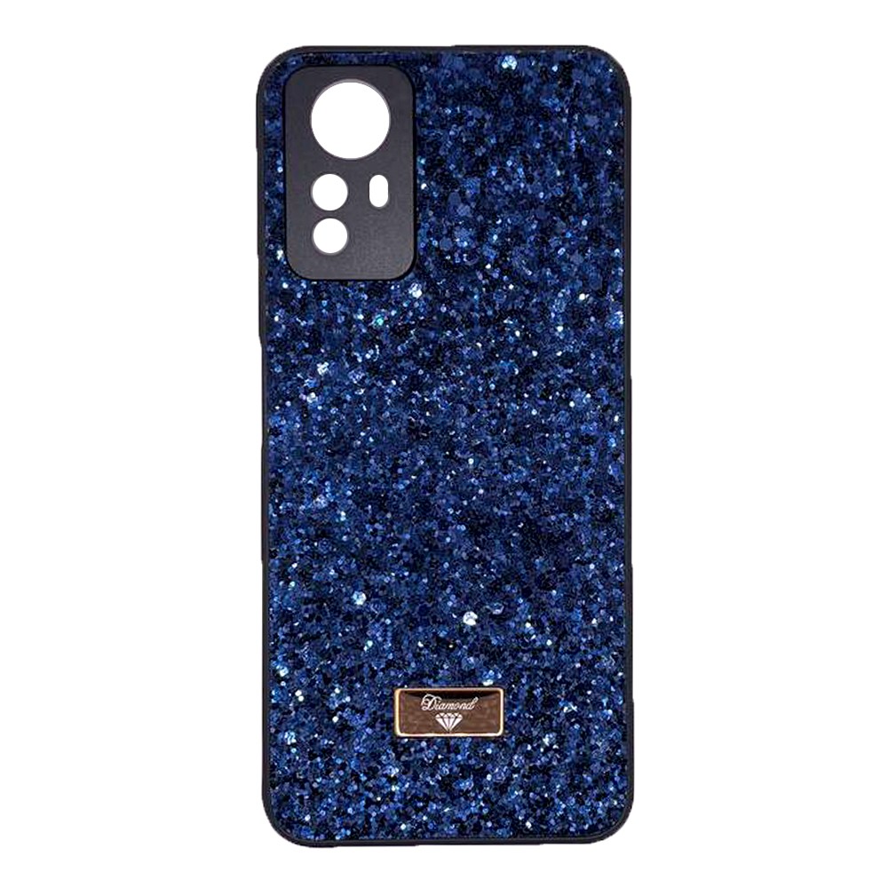 Накладка Bling Grainy Diamond Separate Camera для Xiaomi Redmi Note 12s (Синя)-0