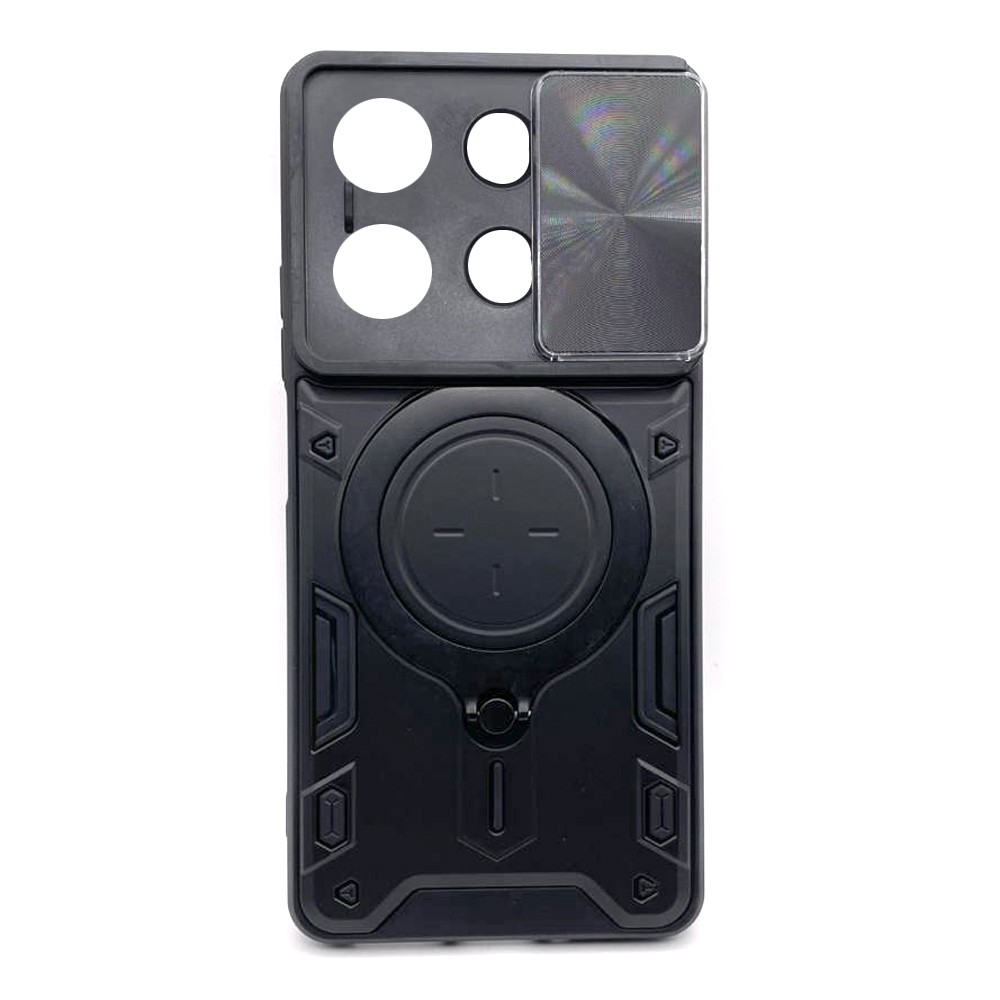 Накладка Protective Stand Case для Xiaomi Note 13 Pro 4G/Poco M6 Pro 4G (Black)-0