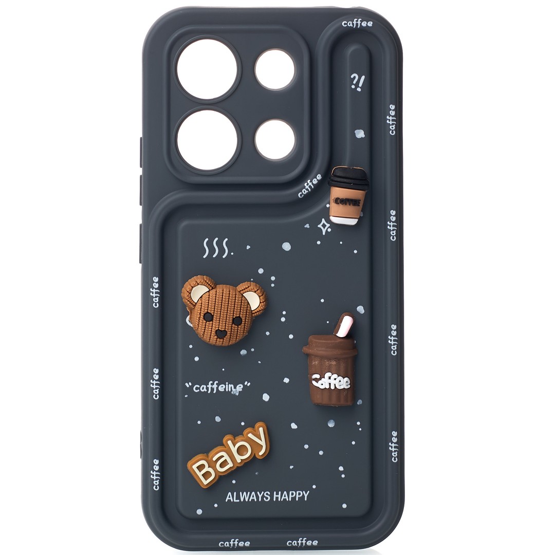 Чохол Pretty Toys для Xiaomi Redmi Note 13 Pro 4G/ Poco M6 Pro 4G    (Dark grey/baby)-0