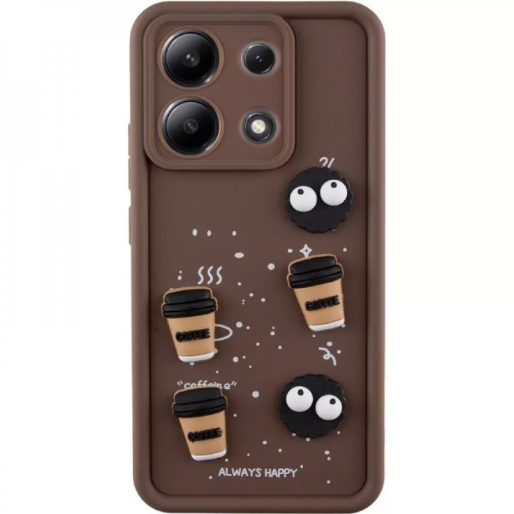 Чохол Pretty Toys для Xiaomi Redmi Note 13 4G (Brown/Always Happy)-0