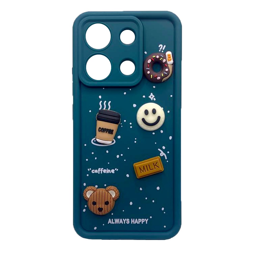 Чохол Pretty Toys для Xiaomi Redmi Note 13 4G (Pine Green/Always Happy)-0