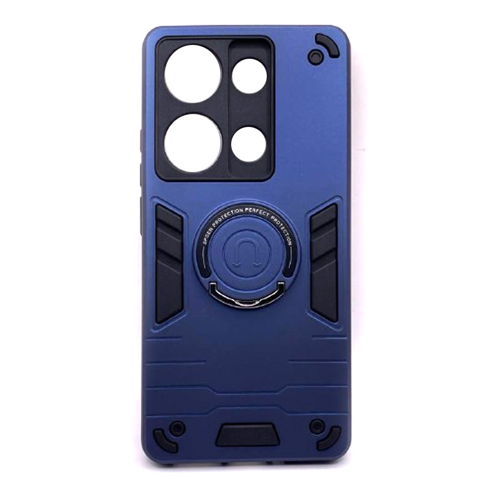 Накладка Armored Round Ring Magnetic Separate Camera для Xiaomi Note 13 Pro 4G/ Poco M6 Pro 4G/ Note 14s (Blue)-0
