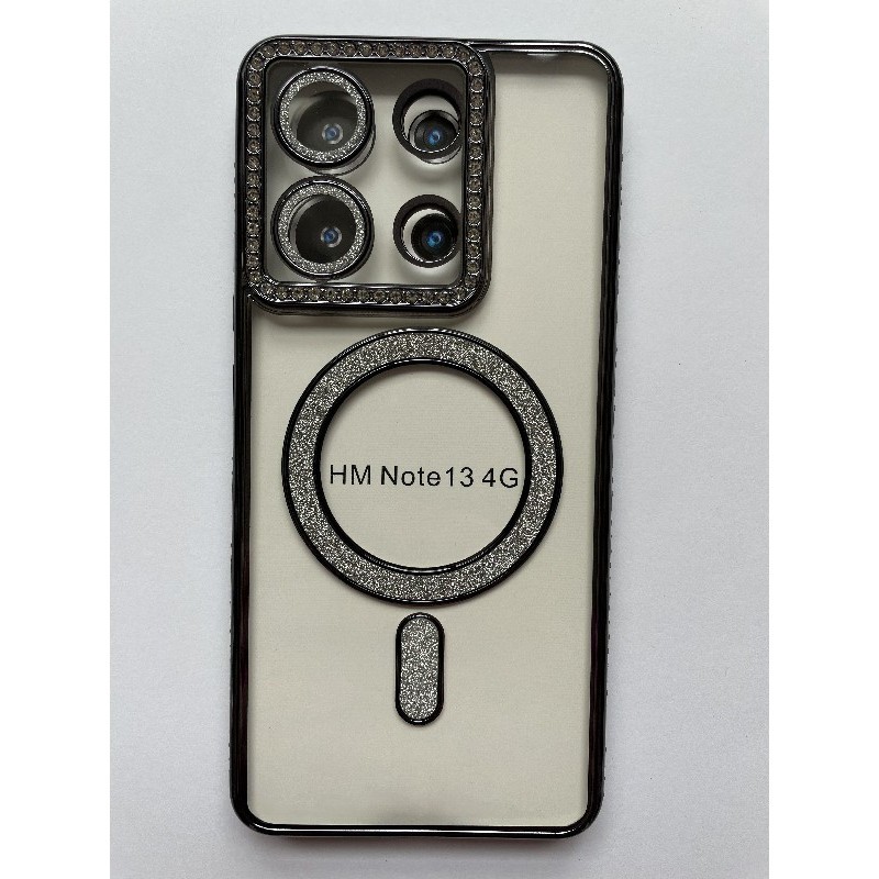 Накладка Diamond Bling MagSafe для  Xiaomi Note 13 4G чорна-0