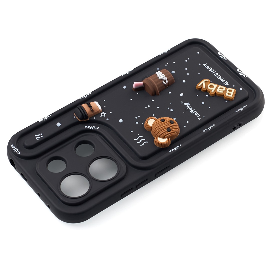 Чохол Pretty Toys для Xiaomi Redmi Note 13 4G (Black/baby)-1