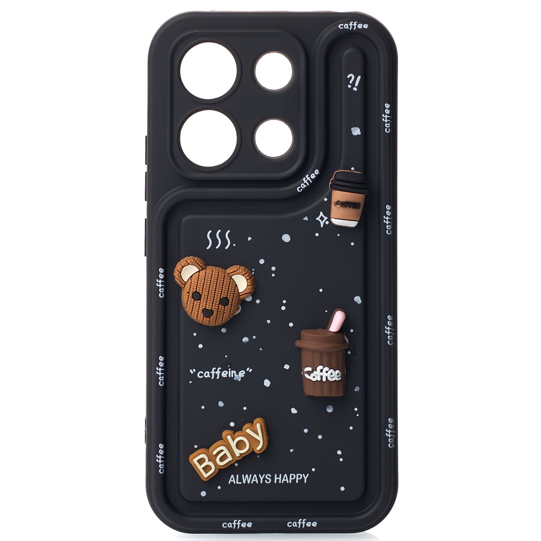 Чохол Pretty Toys для Xiaomi Redmi Note 13 4G (Black/baby)-0