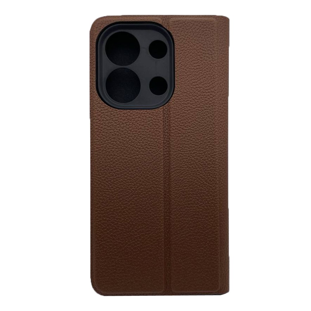 Книжка Leather Flip case для Xiaomi Redmi Note 13 (4G) (Brown)-1