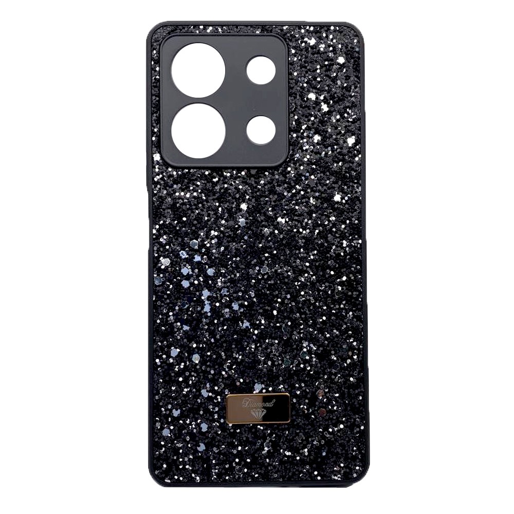 Накладка Bling Grainy Diamond Separate Camera для Xiaomi Redmi Note 13 5G (Чорна)-0