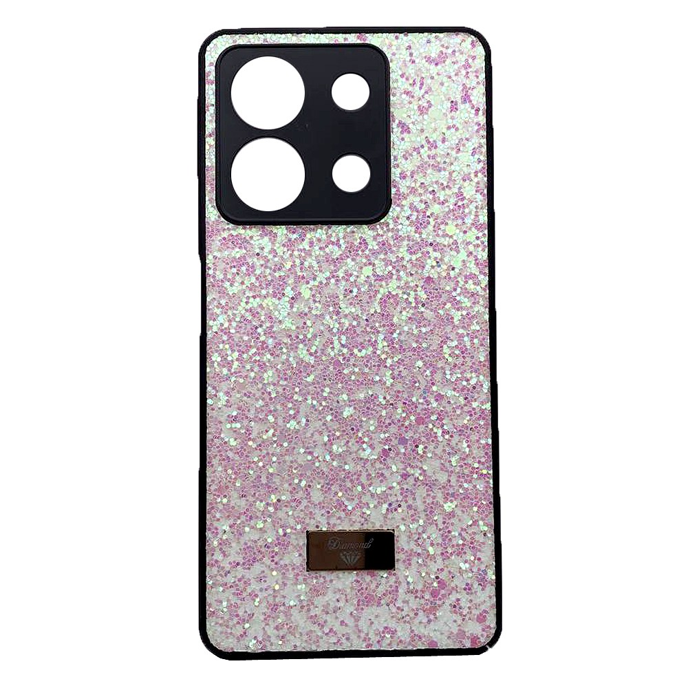 Накладка Bling Grainy Diamond Separate Camera для Xiaomi Redmi Note 13 5G (Рожева)-0