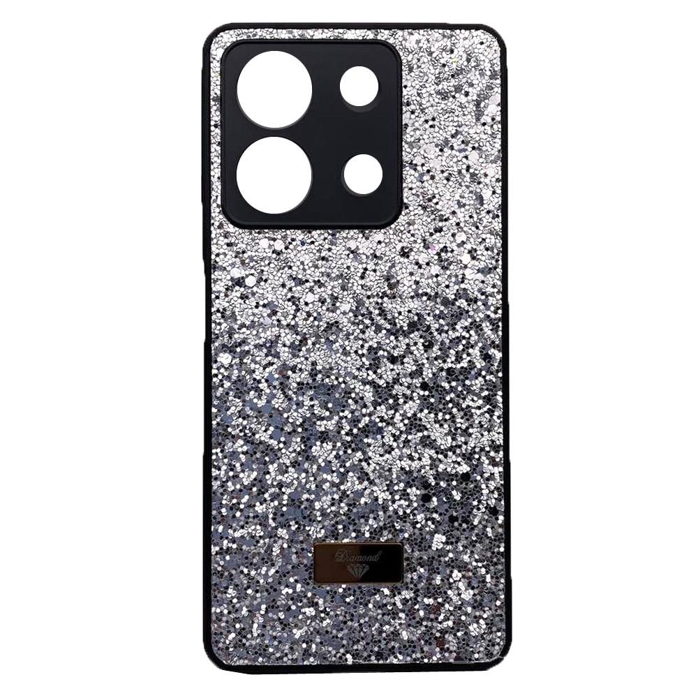Накладка Bling Grainy Diamond Separate Camera для Xiaomi Redmi Note 13 5G (Срібляста)-0