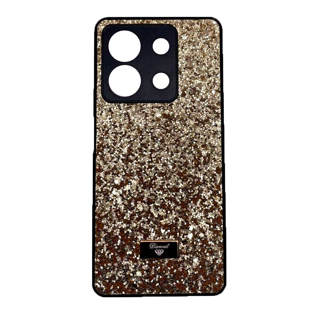 Накладка Bling Grainy Diamond Separate Camera для Xiaomi Redmi Note 13 5G (Золота)-0