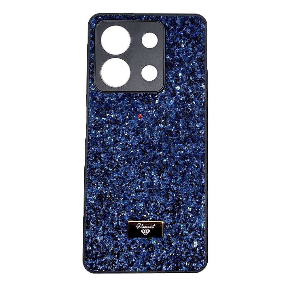 Накладка Bling Grainy Diamond Separate Camera для Xiaomi Redmi Note 13 5G (Синя)-0