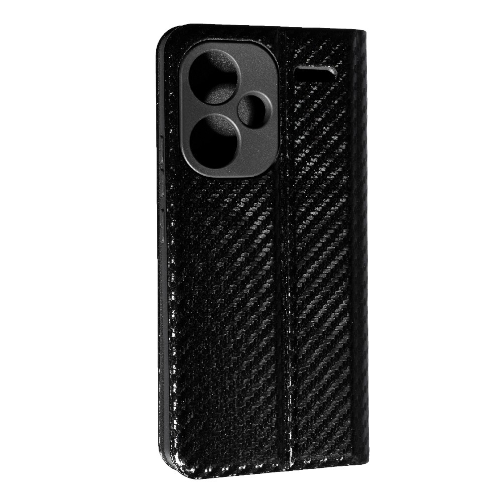 Книжка FLIP COVER Carbon для Xiaomi Redmi Note 13 Pro Plus Black-1