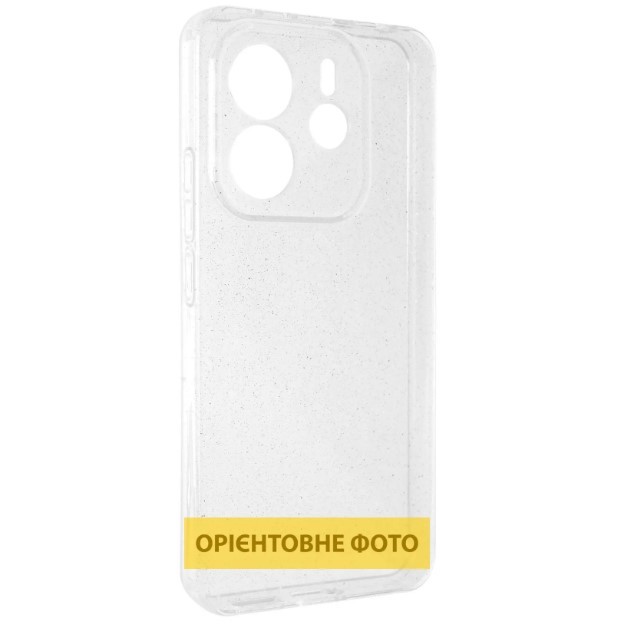 Накладка Molan Cano Glossy Jelly для Xiaomi Note 13 Pro Plus прозора з блискітками-0
