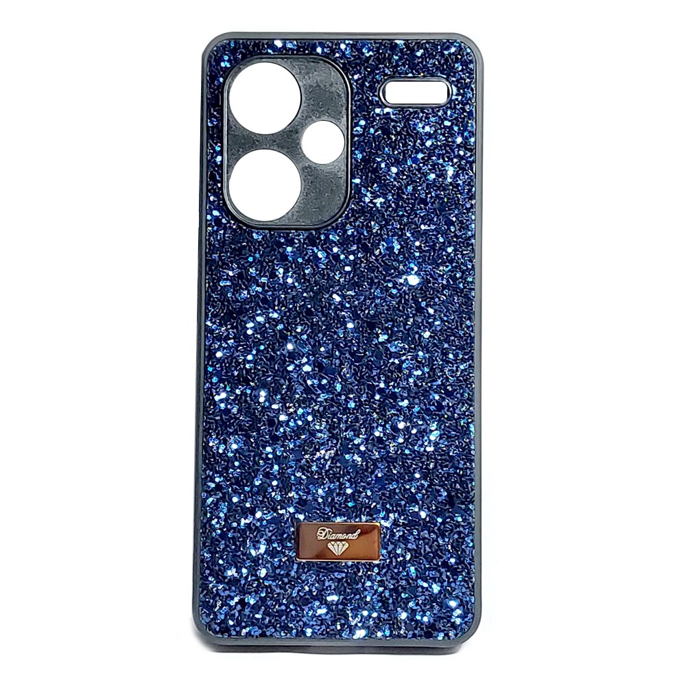 Накладка Bling Grainy Diamond Separate Camera для Xiaomi Note 13 Pro Plus (Синя)-0