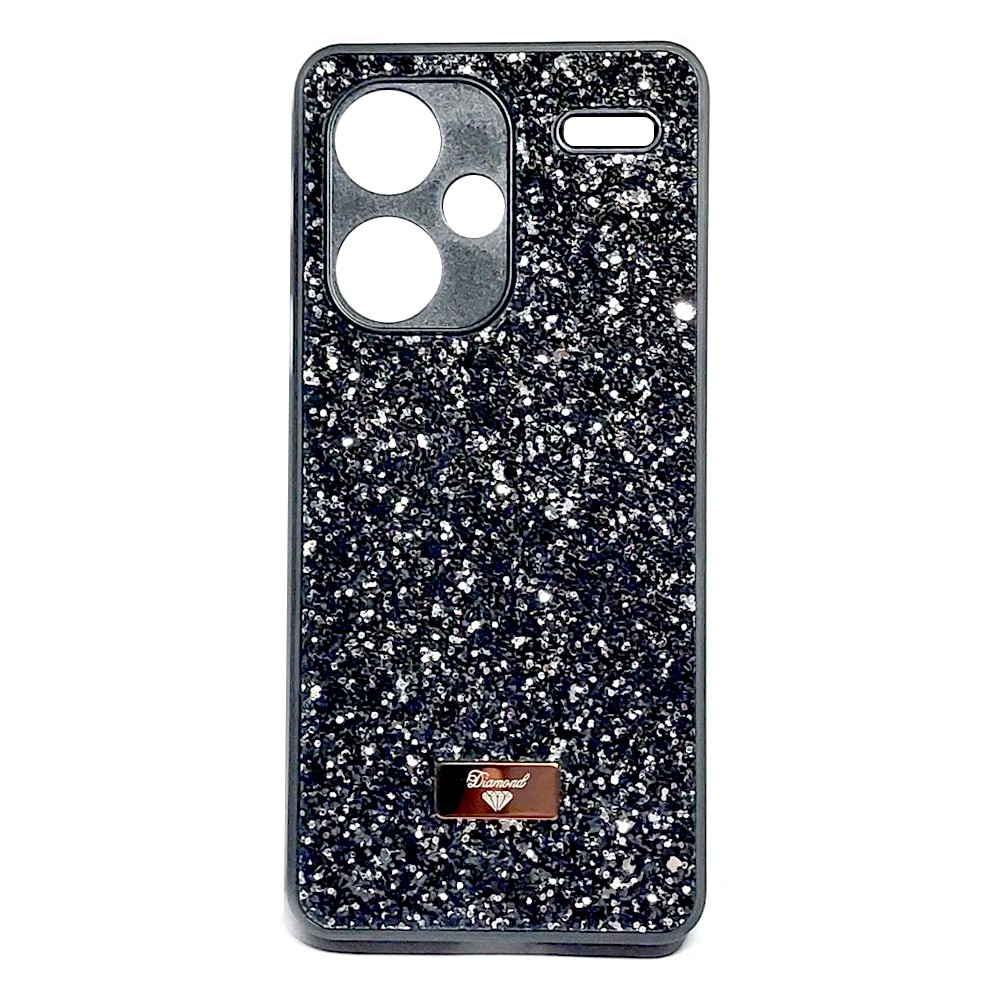 Накладка Bling Grainy Diamond Separate Camera для Xiaomi Note 13 Pro Plus (Чорна)-0