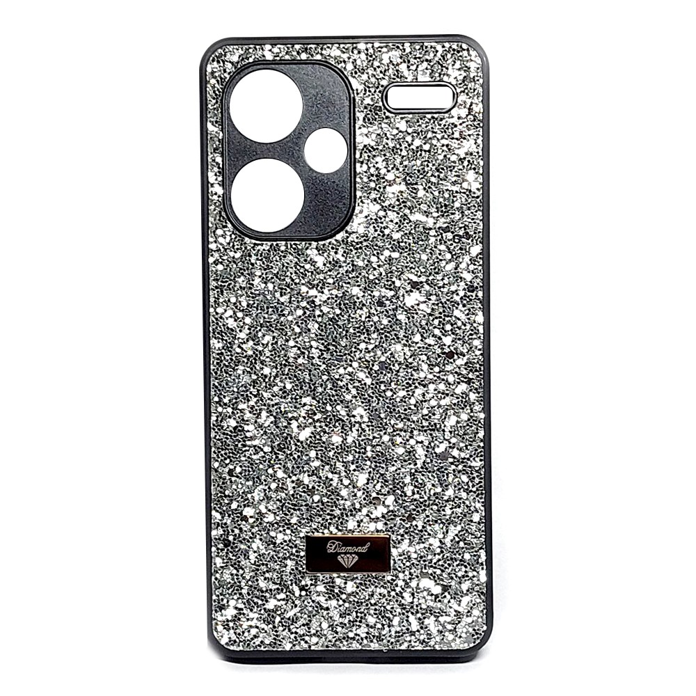 Накладка Bling Grainy Diamond Separate Camera для Xiaomi Note 13 Pro Plus (Срібляста)-0