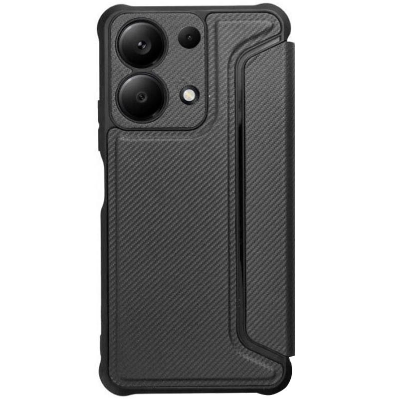 Книжка GETMAN Razor (PU) для Xiaomi Redmi 13 4G / Poco M6 4G (Carbon)-1