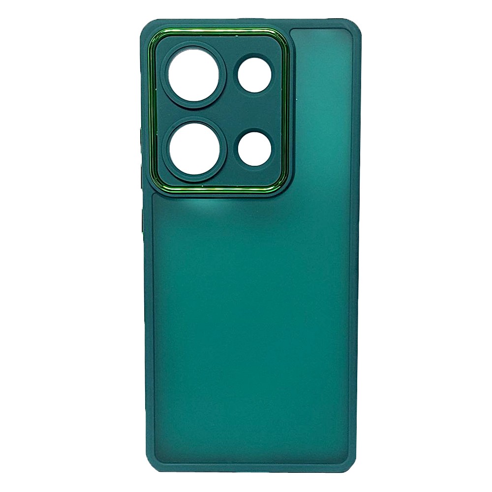 Накладка Luxury Metal Lens для Xiaomi Redmi Note 13 Pro 4G /Poco M6 Pro 4G зелена-0
