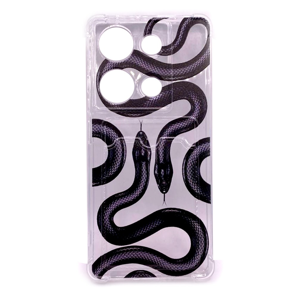 Накладка Space Card Pocket Image для Xiaomi Redmi Note 13 Pro 4G/Poco M6 Pro змії-0