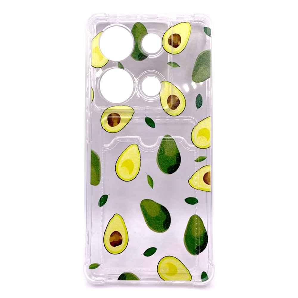 Накладка Space Card Pocket Image для Xiaomi Redmi Note 13 Pro 4G/Poco M6 Pro авокадо-0