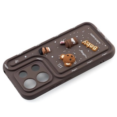 Чохол Pretty Toys для Xiaomi Redmi Note 13 Pro 4G/ Poco M6 Pro 4G  (Brown/baby)-1