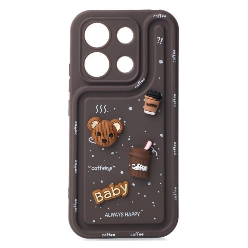 Чохол Pretty Toys для Xiaomi Redmi Note 13 Pro 4G/ Poco M6 Pro 4G  (Brown/baby)-0