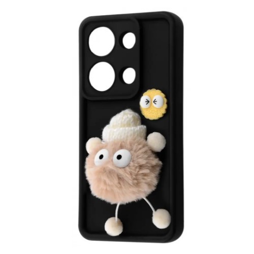 Чохол Pretty Toys для Xiaomi Redmi Note 13 Pro 4G/ Poco M6 Pro 4G  (black/fluffy white)-0