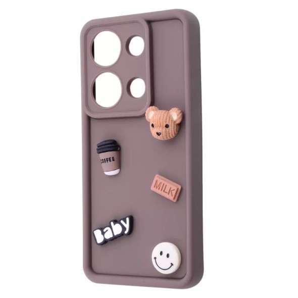 Чохол Pretty Toys для Xiaomi Redmi Note 13 Pro 4G/ Poco M6 Pro 4G   (Brown/baby milk)-0