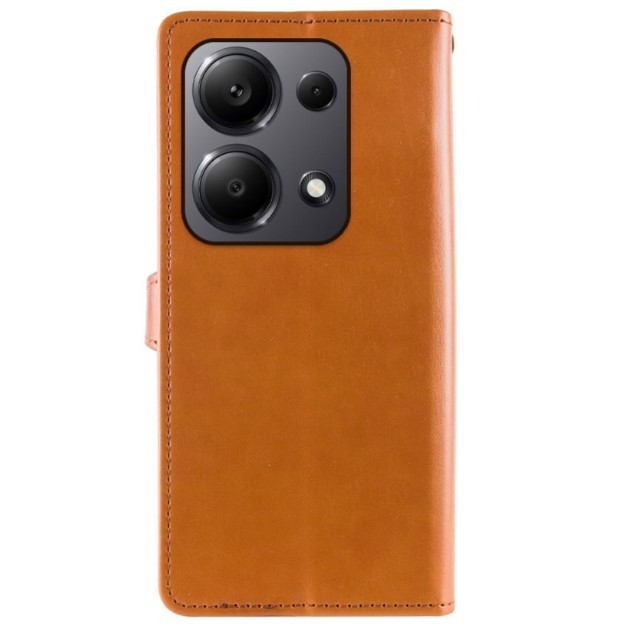 Книжка GETMAN Gallant для Xiaomi Note 13 Pro 4G/ Poco M6s / Note 14s  коричнева-1