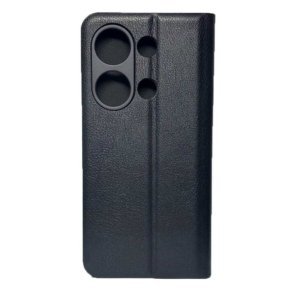Книжка LEATHER для Xiaomi Redmi Note 13 Pro 4G / Poco M6 Pro 4G чорна-1