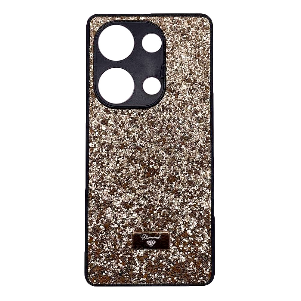 Накладка Bling Grainy Diamond Separate Camera для Xiaomi Redmi Note 13 Pro (Золота)-0