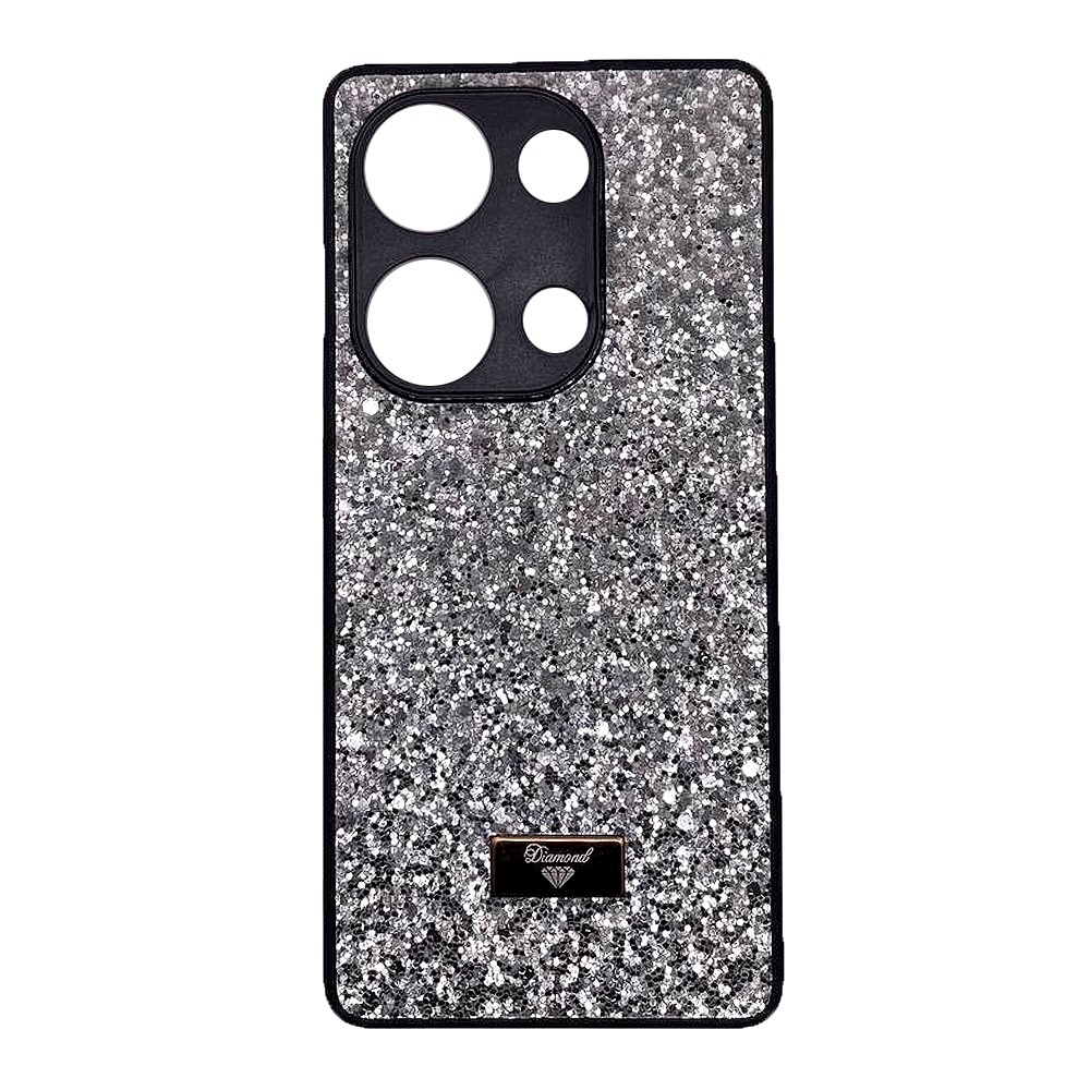 Накладка Bling Grainy Diamond Separate Camera для Xiaomi Redmi Note 13 Pro (Срібляста)-0