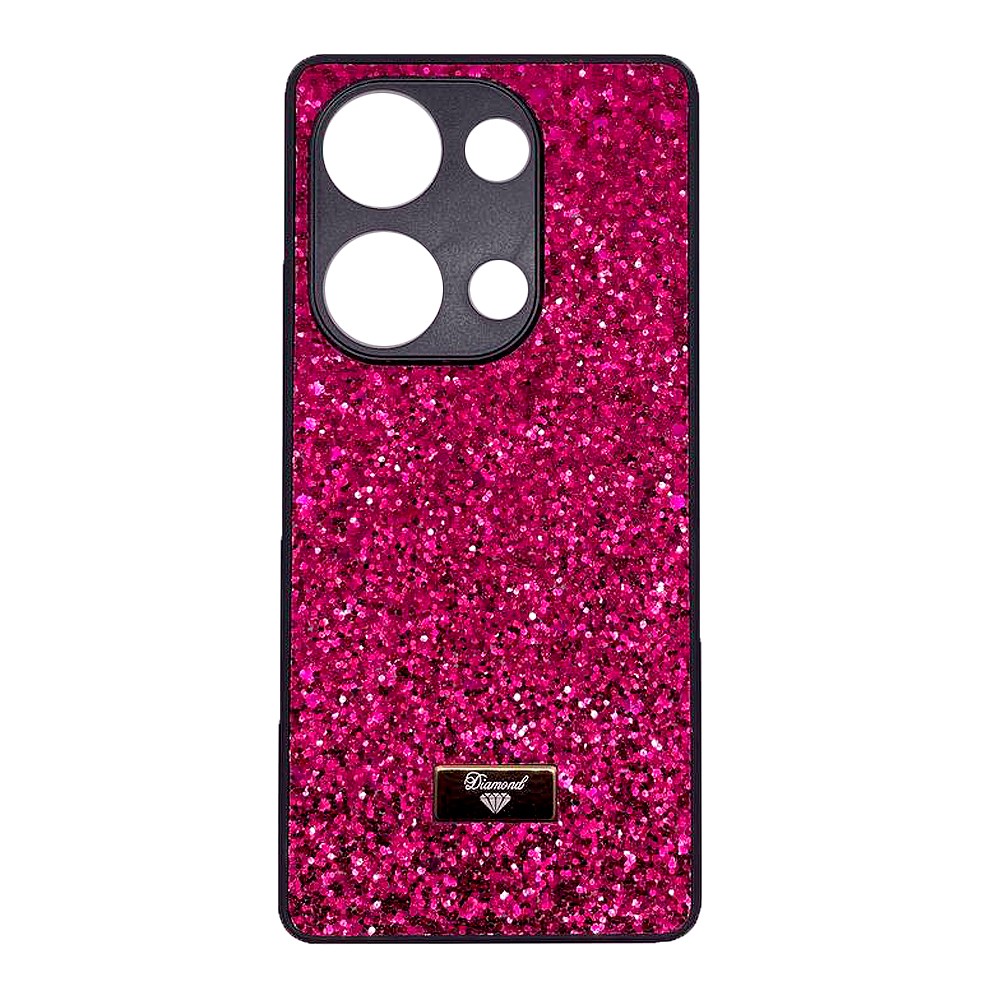 Накладка Bling Grainy Diamond Separate Camera для Xiaomi Redmi Note 13 Pro (Малинова)-0