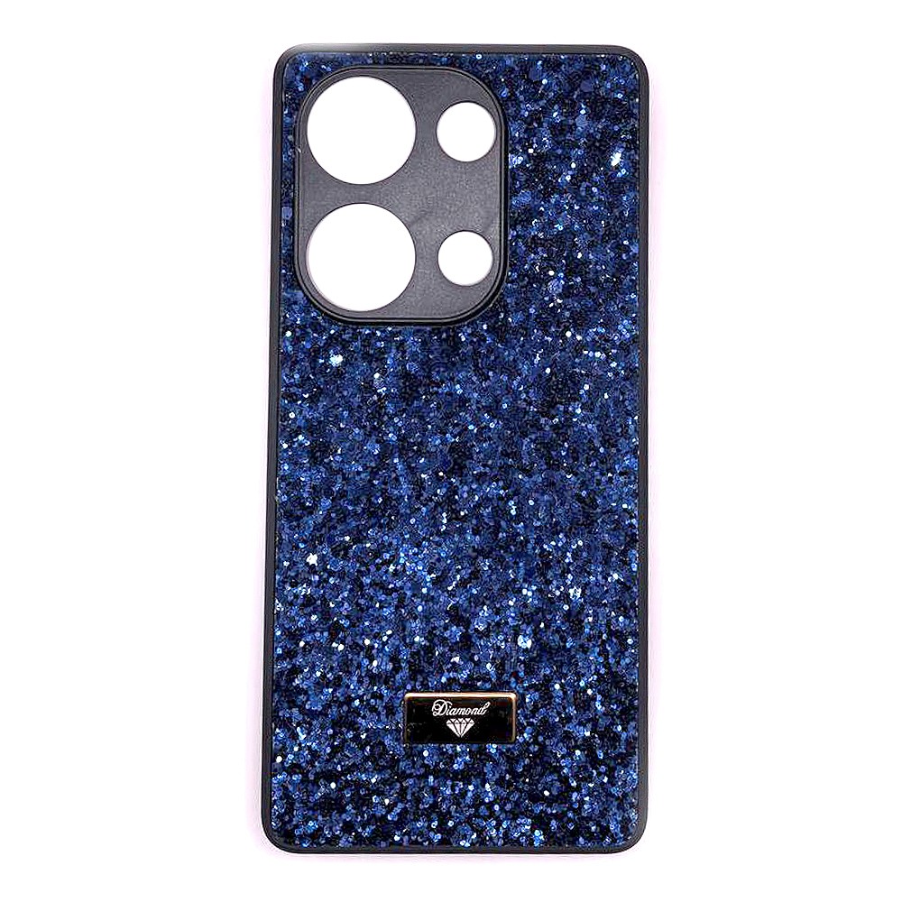 Накладка Bling Grainy Diamond Separate Camera для Xiaomi Redmi Note 13 Pro (Синя)-0