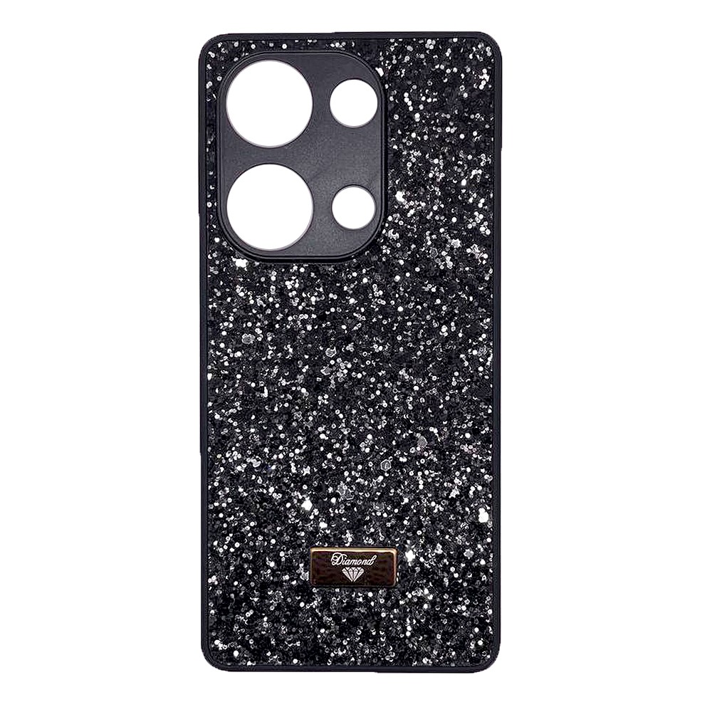 Накладка Bling Grainy Diamond Separate Camera для Xiaomi Redmi Note 13 Pro (Чорна)-0
