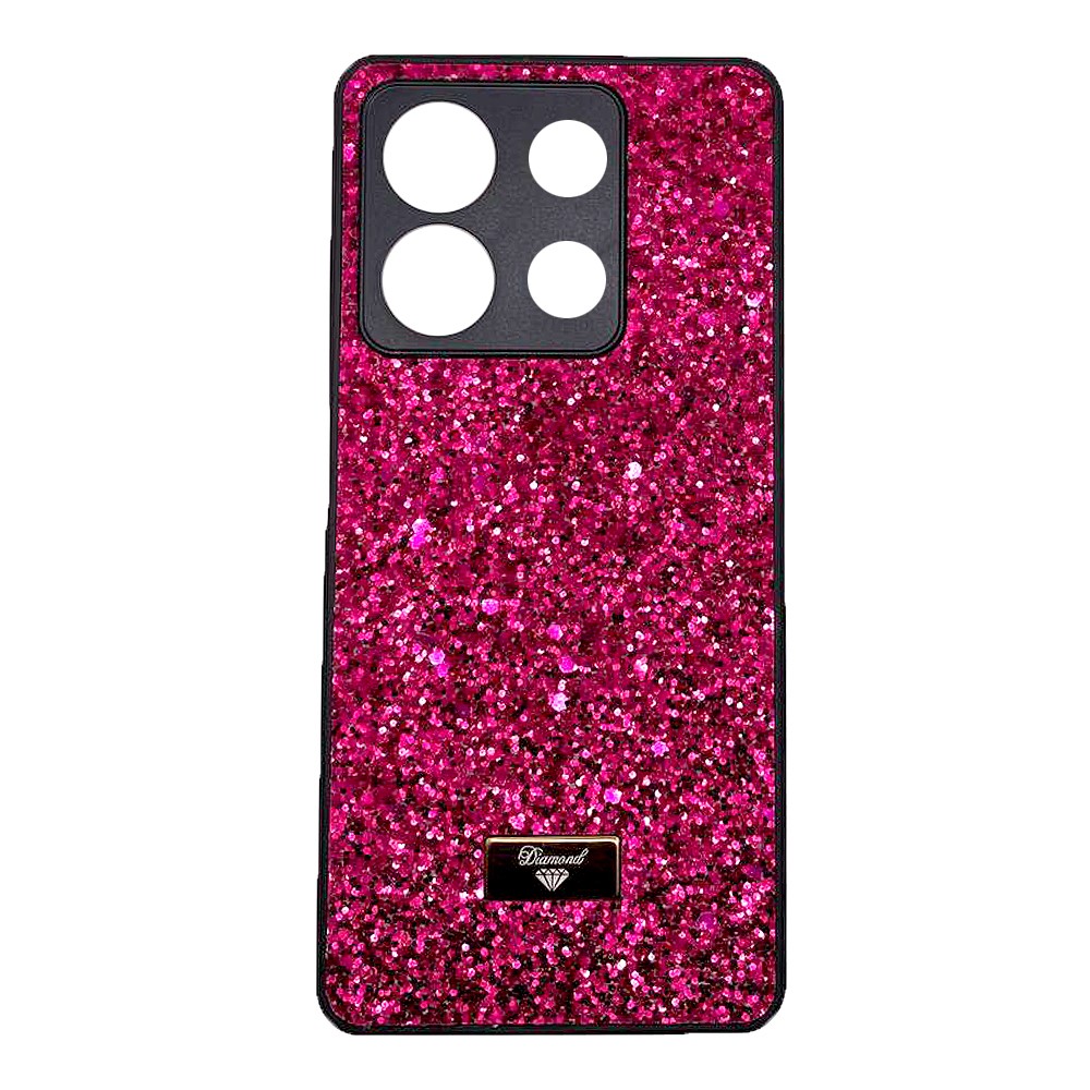 Накладка Bling Grainy Diamond Separate Camera для Xiaomi Redmi Note 13 Pro 5G/Poco X6 (Малинова)-0
