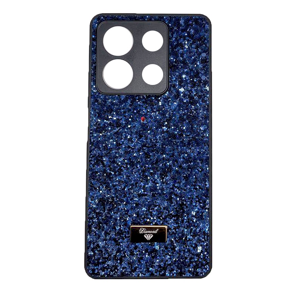 Накладка Bling Grainy Diamond Separate Camera для Xiaomi Redmi Note 13 Pro 5G/Poco X6 (Синя)-0