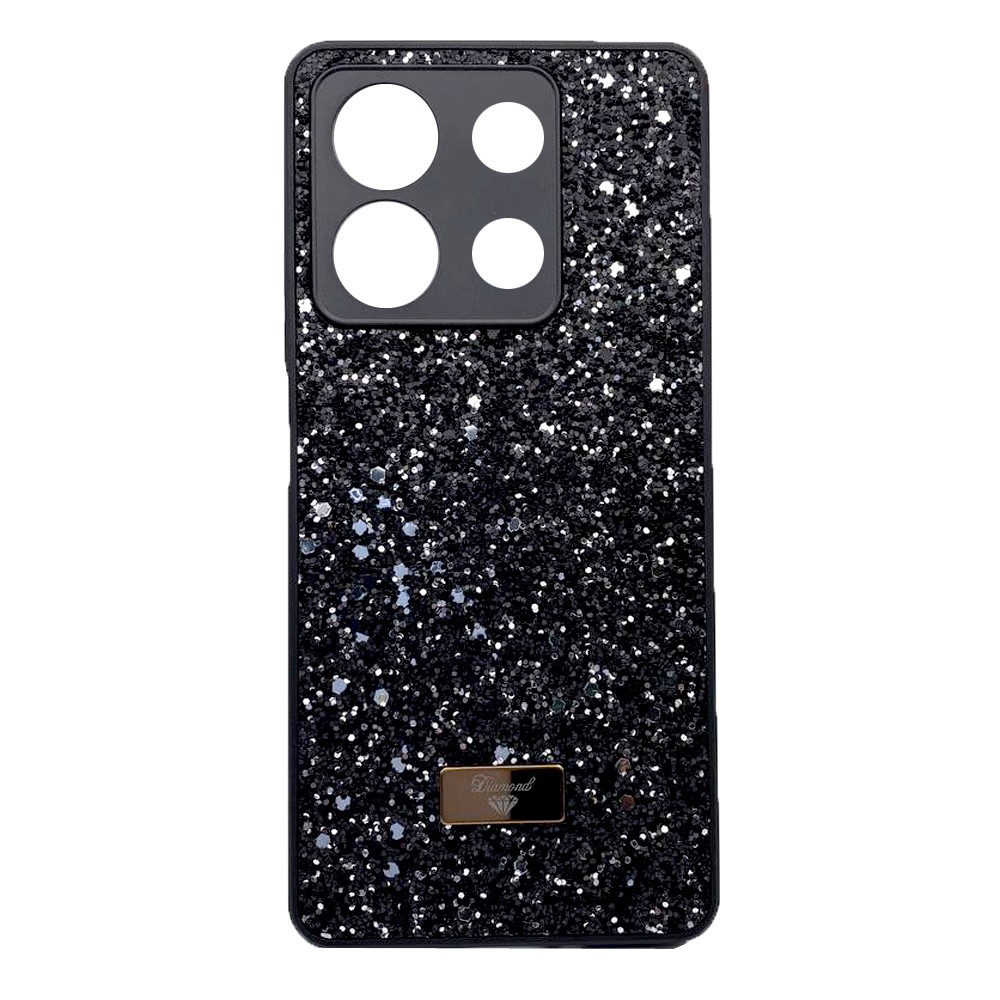 Накладка Bling Grainy Diamond Separate Camera для Xiaomi Redmi Note 13 Pro 5G/Poco X6 (Чорна)-0