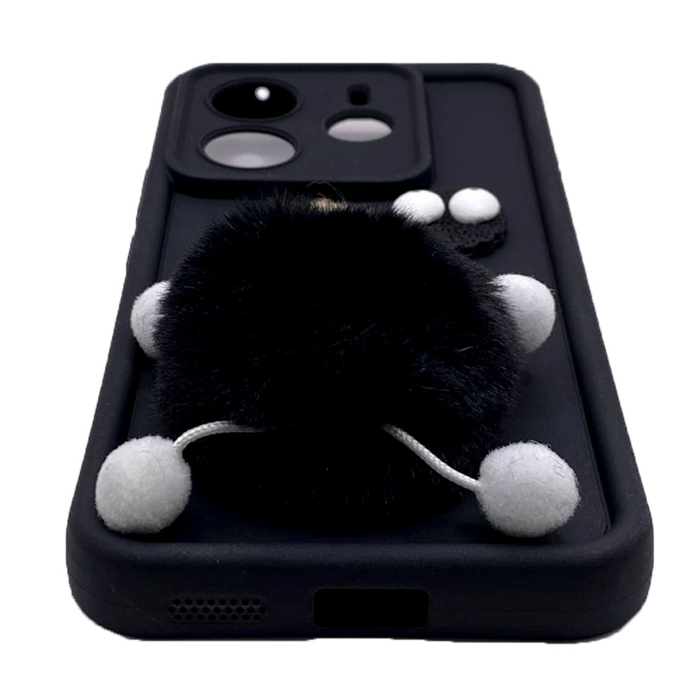 Чохол Pretty Toys для Xiaomi Redmi Note 14 4G (black/fluffy black)-1