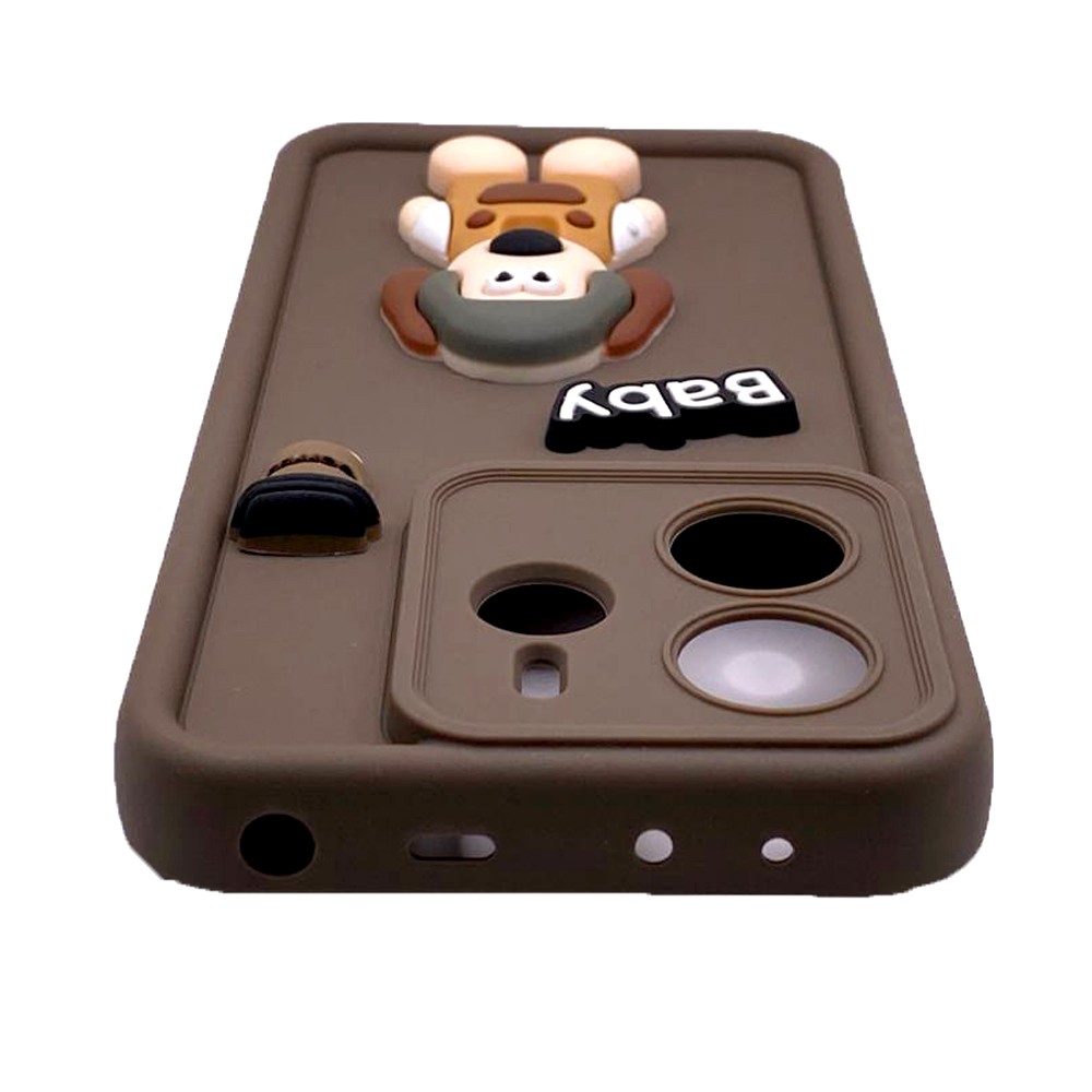 Чохол Pretty Toys для Xiaomi Redmi Note 14 4G (brown/baby)-2