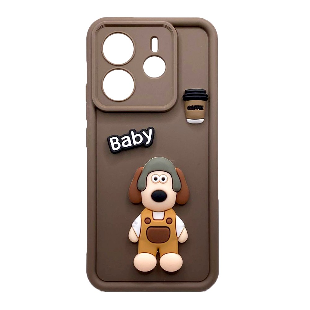 Чохол Pretty Toys для Xiaomi Redmi Note 14 4G (brown/baby)-0
